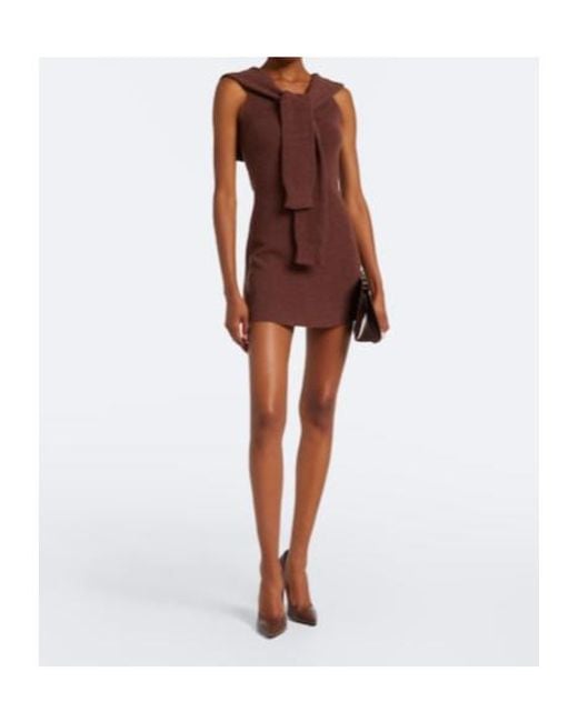 AYA MUSE Brown Vao Minidress