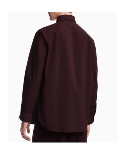 Emporio Armani Purple Regular Fit Shirt for men