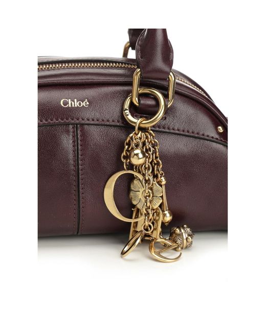 Chloé Brown Chloé Small Bowling Top Handle Bag