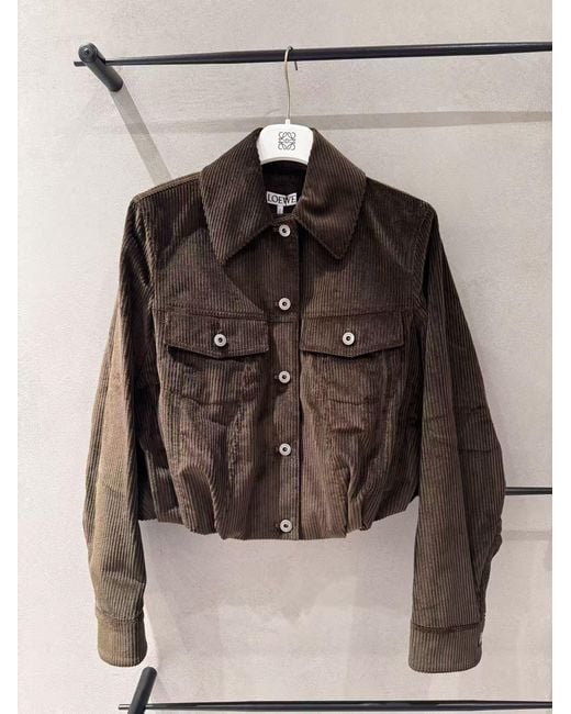 Loewe Brown Collared Jacket