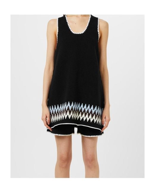 Jil Sander Black Intarsia Knit Mini Dress
