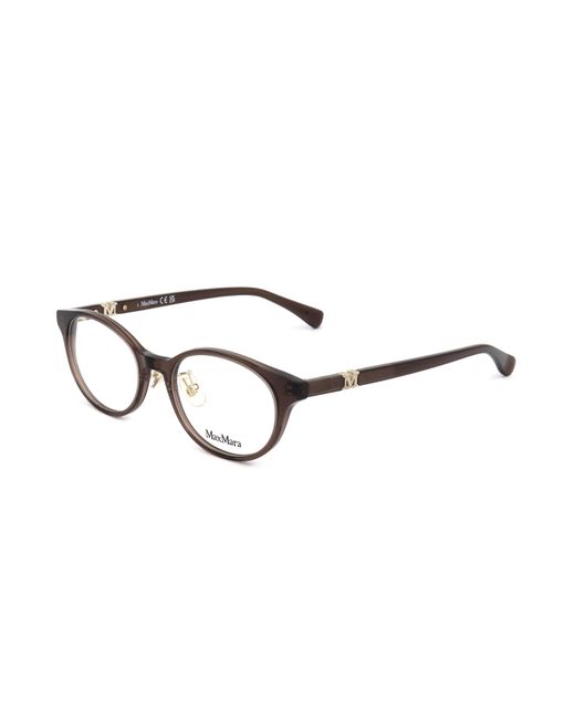 Max Mara White Oval Frame Glasses