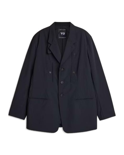 Y-3 Blue Single Breasted Blazer for men
