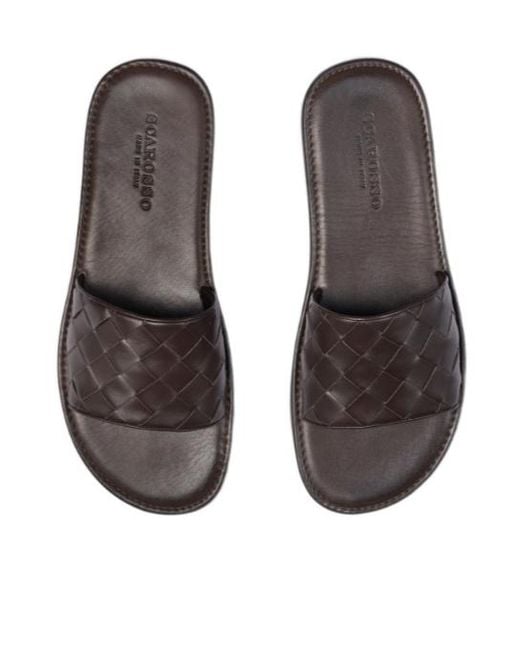 Scarosso White Ulisse Woven Sandals for men