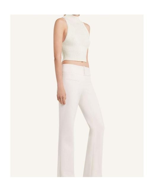 Courreges White Courrèges Mock-Neck Cropped Ribbed Tank Top