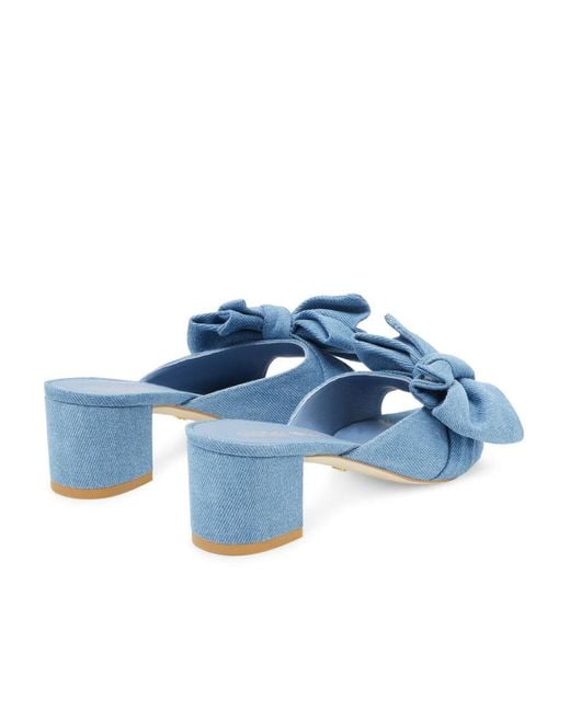 Stuart Weitzman Blue Logo High-Heeled Sandals