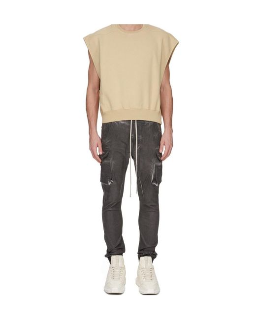Rick Owens Gray Mastodon Cut Trousers for men