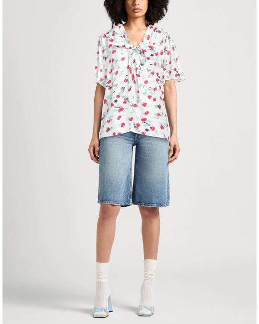 Marni White Floral-Print Top