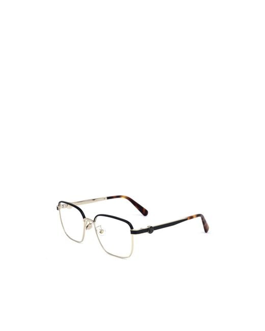 Moncler Metallic Eyewear Square Frame Glasses for men