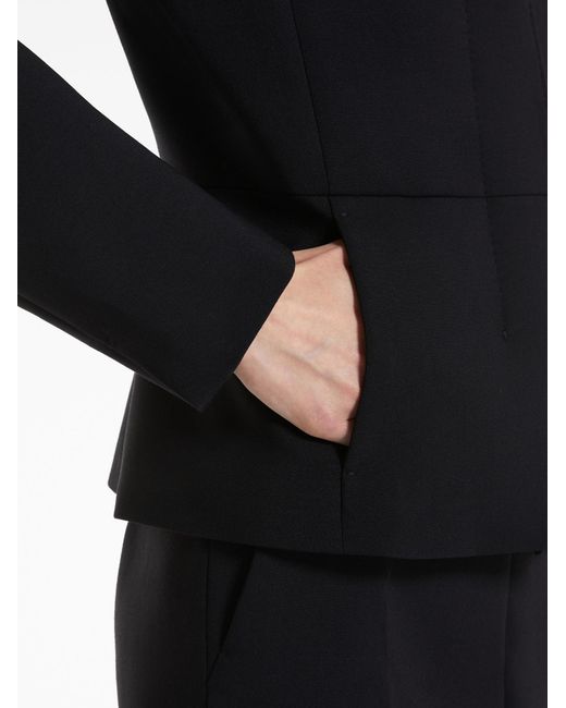 Max Mara Black Round-Necked Jacket