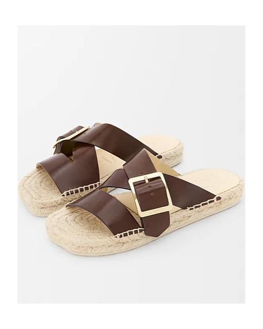 Loewe Brown Petal Espadrille Slide