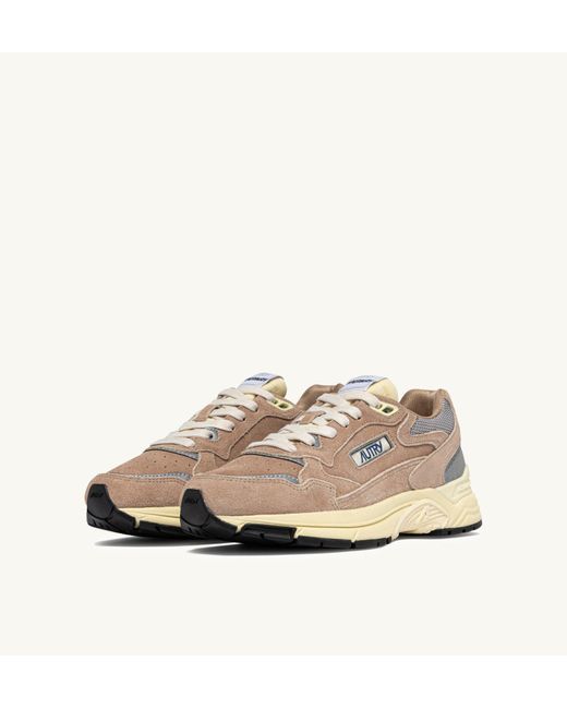 Autry Natural Hyperway Lace-Up Suede Sneakers
