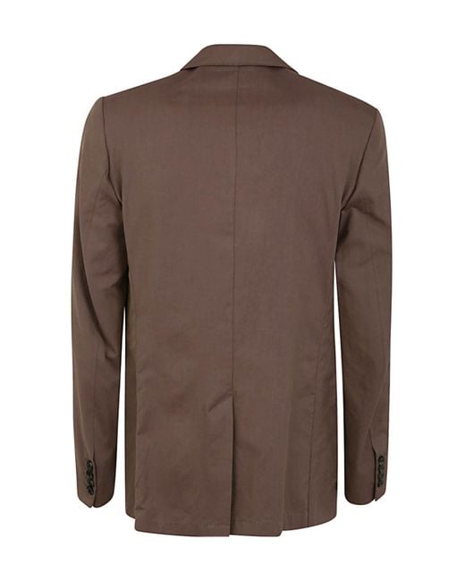 Dries Van Noten Brown Single-Breasted Suit Jacket for men