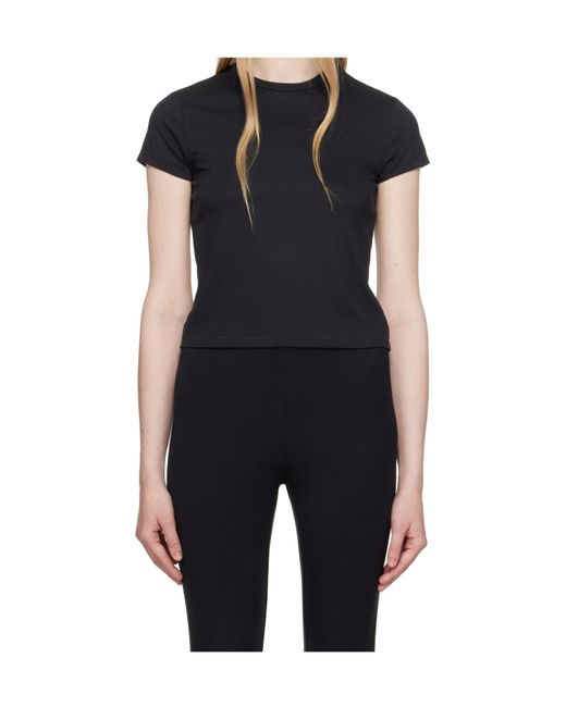 Skims Black Round Neck Short Sleeve T-Shirt