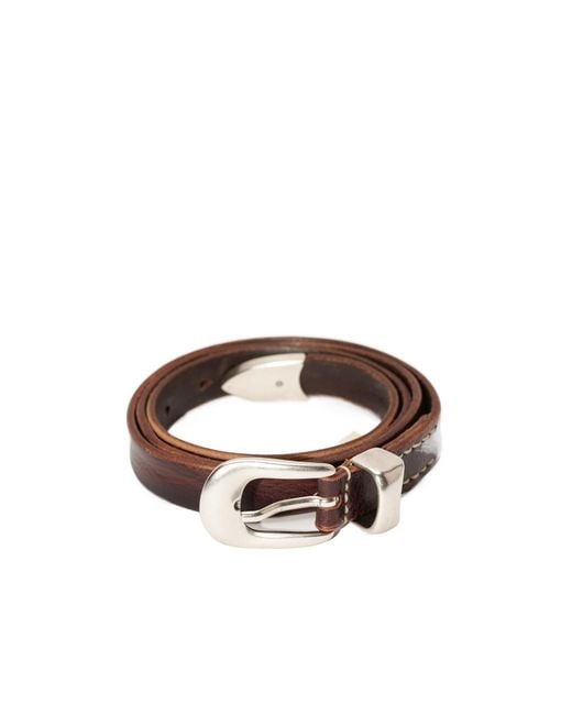 Our Legacy Brown Buckle Belt for men