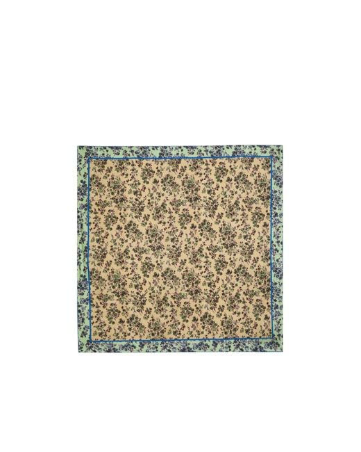 Dries Van Noten Metallic Foulard Floral-Print Silk Scarf