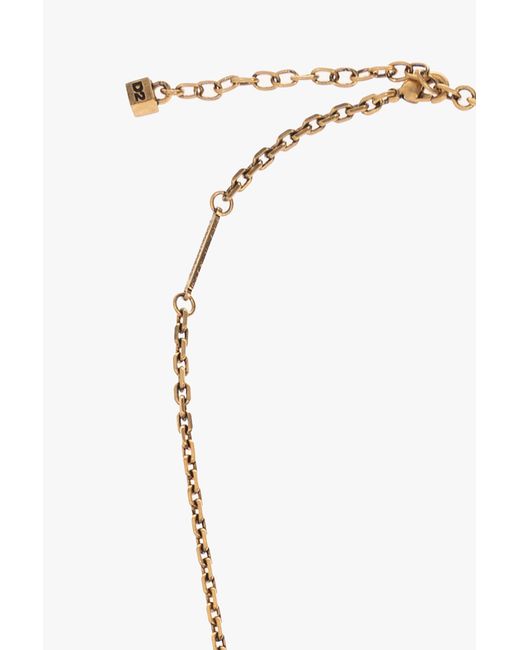 DSquared² White Charm-Detail Cable-Chain Necklace for men