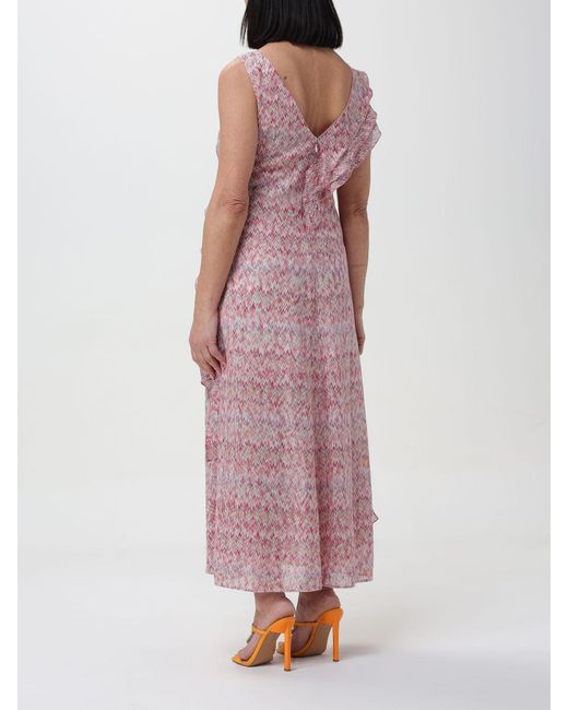 Missoni Red Zigzag-Woven Midi Dress