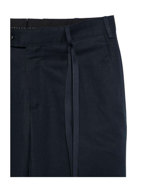 Brioni Blue Casual Pants With Belt Loops for men