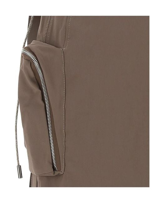 Jacquemus Brown Zip-Detail Midi Dress