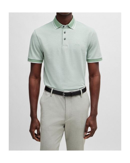 Boss Green Boss Logo Embroidered Short-Sleeved Polo Shirt for men