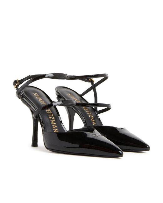 Stuart Weitzman Black Logo High Heels