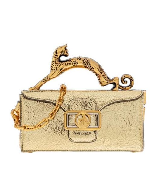 Lanvin Metallic Embossed Cat Handled Tote Bag