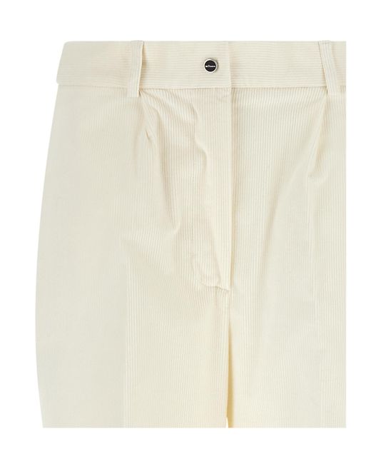 Kiton White Straight-Leg Casual Trousers