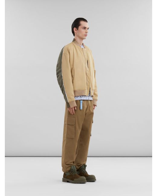 Marni Natural Contrast Back Twill Bomber Jacket for men