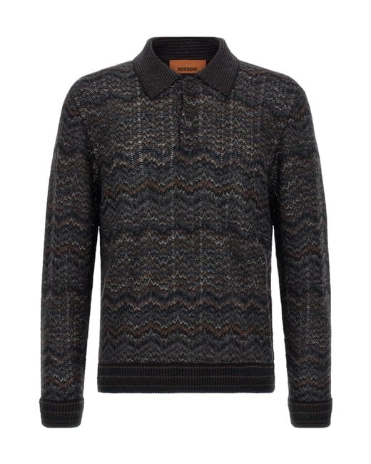 Missoni Black Long-Sleeved Sweater for men