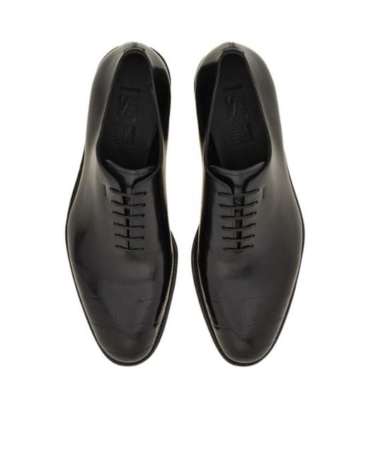 Ferragamo Black Oxford Tramezza Shoe for men