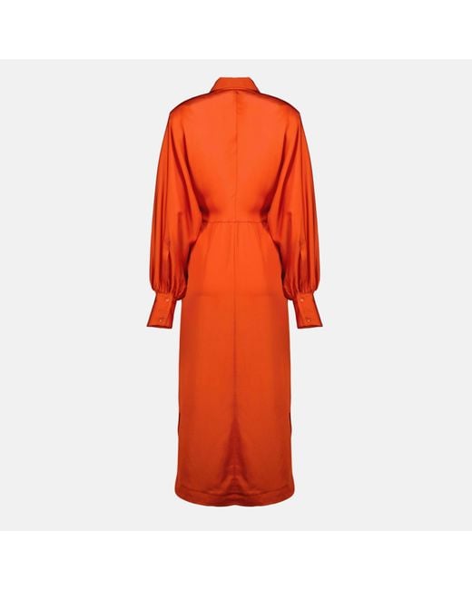IRO Orange Ursana Long Shirt Dress