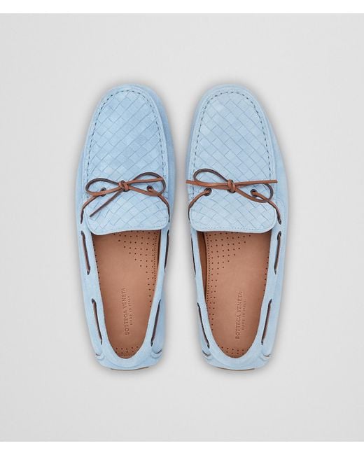 Bottega Veneta White Ciel Intrecciato Loafers for men