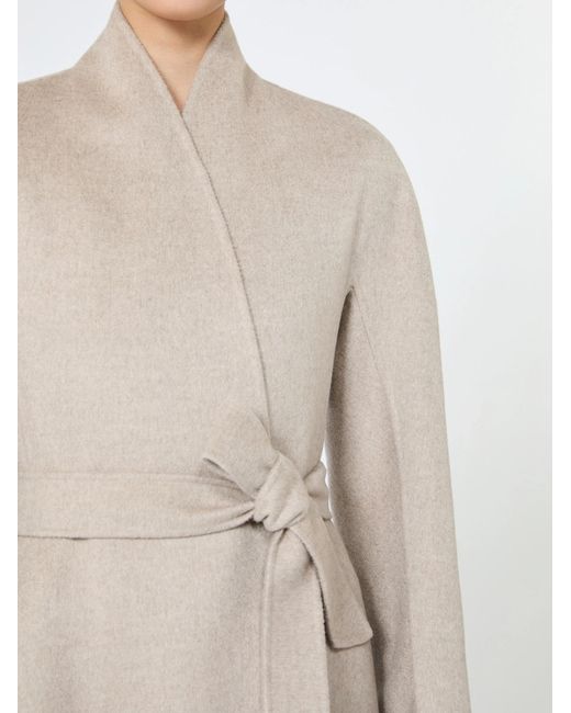 Max Mara Natural Cashmere Wrap Coat
