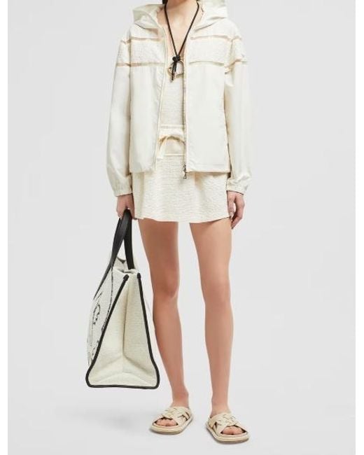 Moncler Natural Drawstring Mini Skirt
