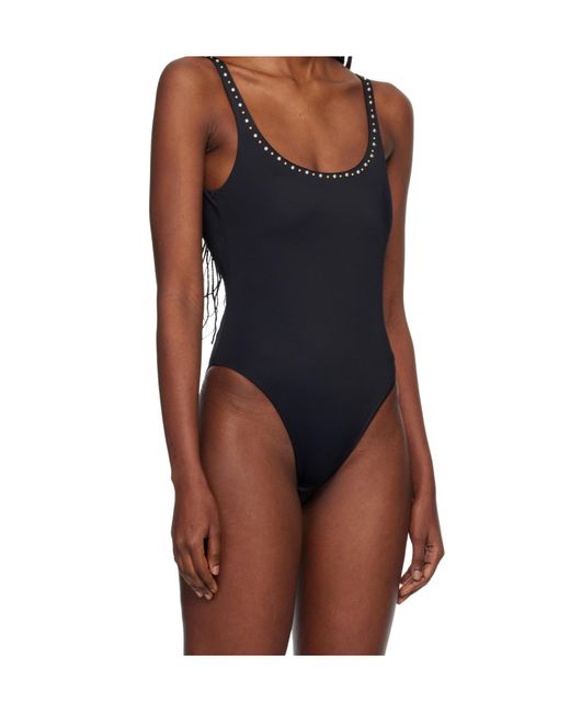 Versace Blue Embellished Swimsuit