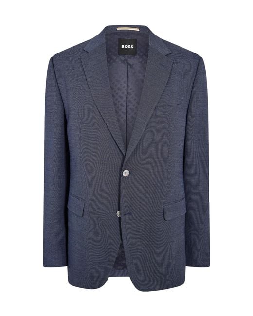 Boss Blue Simple Suit Jacket for men