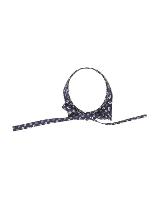 Max Mara White Printed Silk Collar