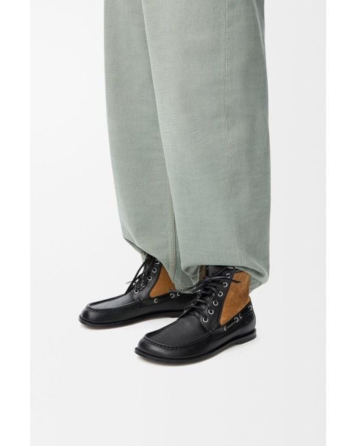 Loewe Brown Campo Loafer Boots for men