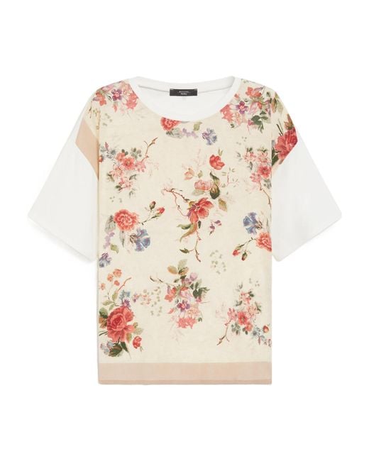 Weekend by Maxmara White Pampa Floral Printed T-Shirt