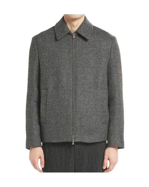 Barena Gray Long-Sleeve Casual Jacket for men