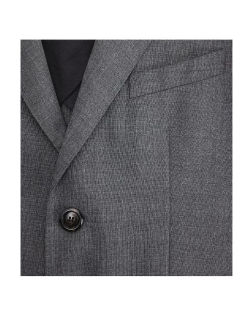 AMI Gray Single-Breasted Blazer for men