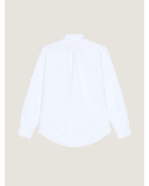 Givenchy White Logo Jacquard Oxford Shirt for men