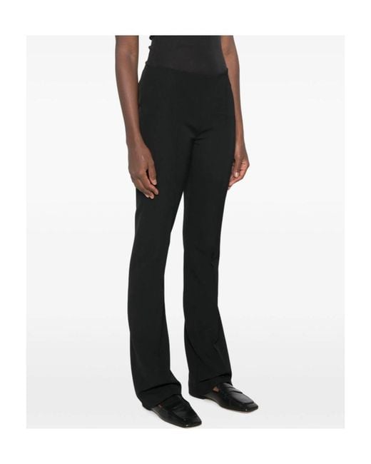 The Row Black Fabien Pressed-Crease Trousers