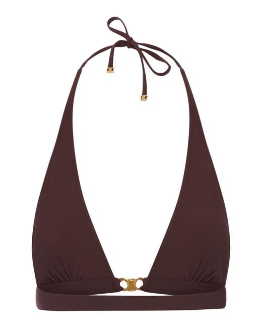 Céline Purple Triomphe Triangle Top