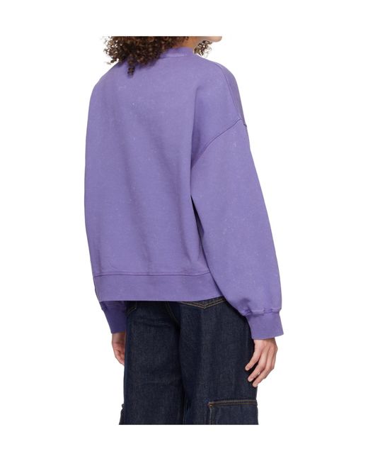 Ganni Purple Retro Washed Sweatshirt