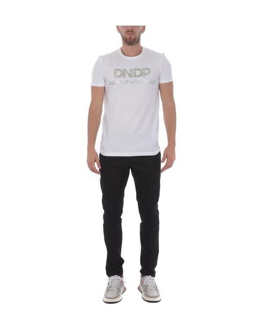 Dondup Gray Plain Tapered Leg Chinos for men