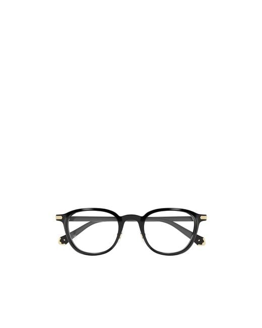 Cartier White Oval Frame Glasses for men