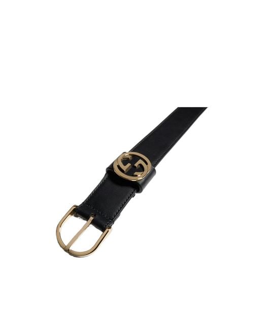 Gucci White Belt With Round Buckle