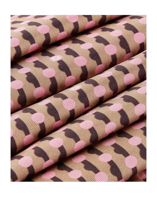 Fendi Pink Dots Silk Foulard